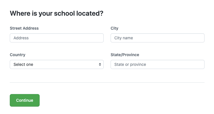 ¿Dónde esta tu escuela para el programa GitHub Campus?